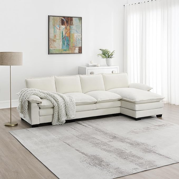 Fanye L-Shaped Modular Sectional Sofa with Reversible Wide Chaise – 3 Colors