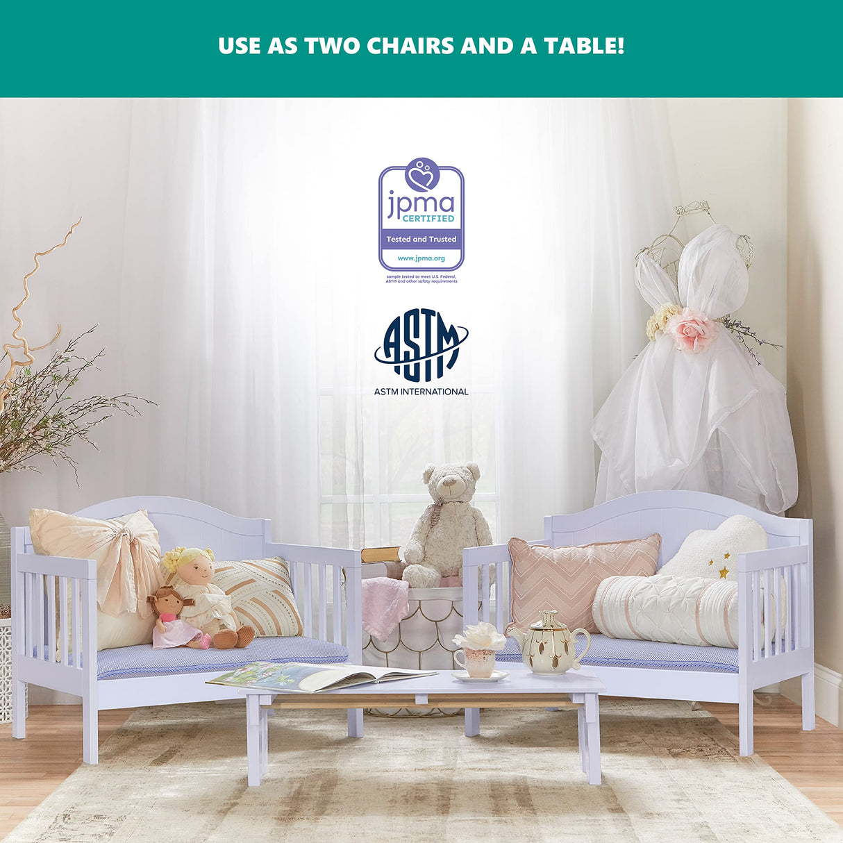 Portland 3-in-1 Convertible Toddler Bed – Safe & Stylish Transition Bed