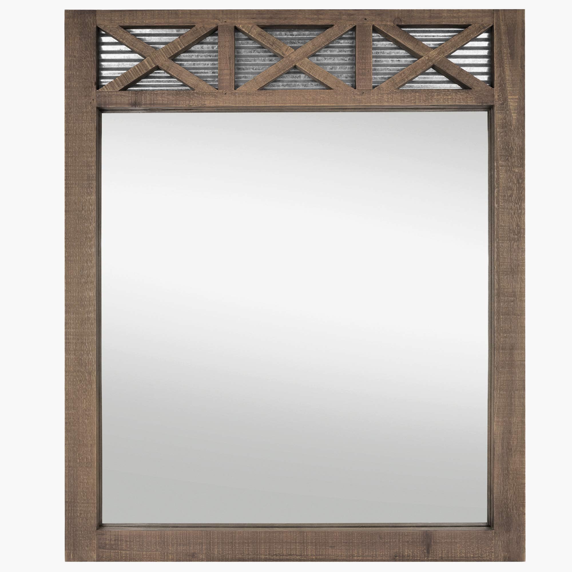 Farmhouse Bathroom Mirror - Rustic Mirror - Vanity, Bathroom and Bedroom Mirror