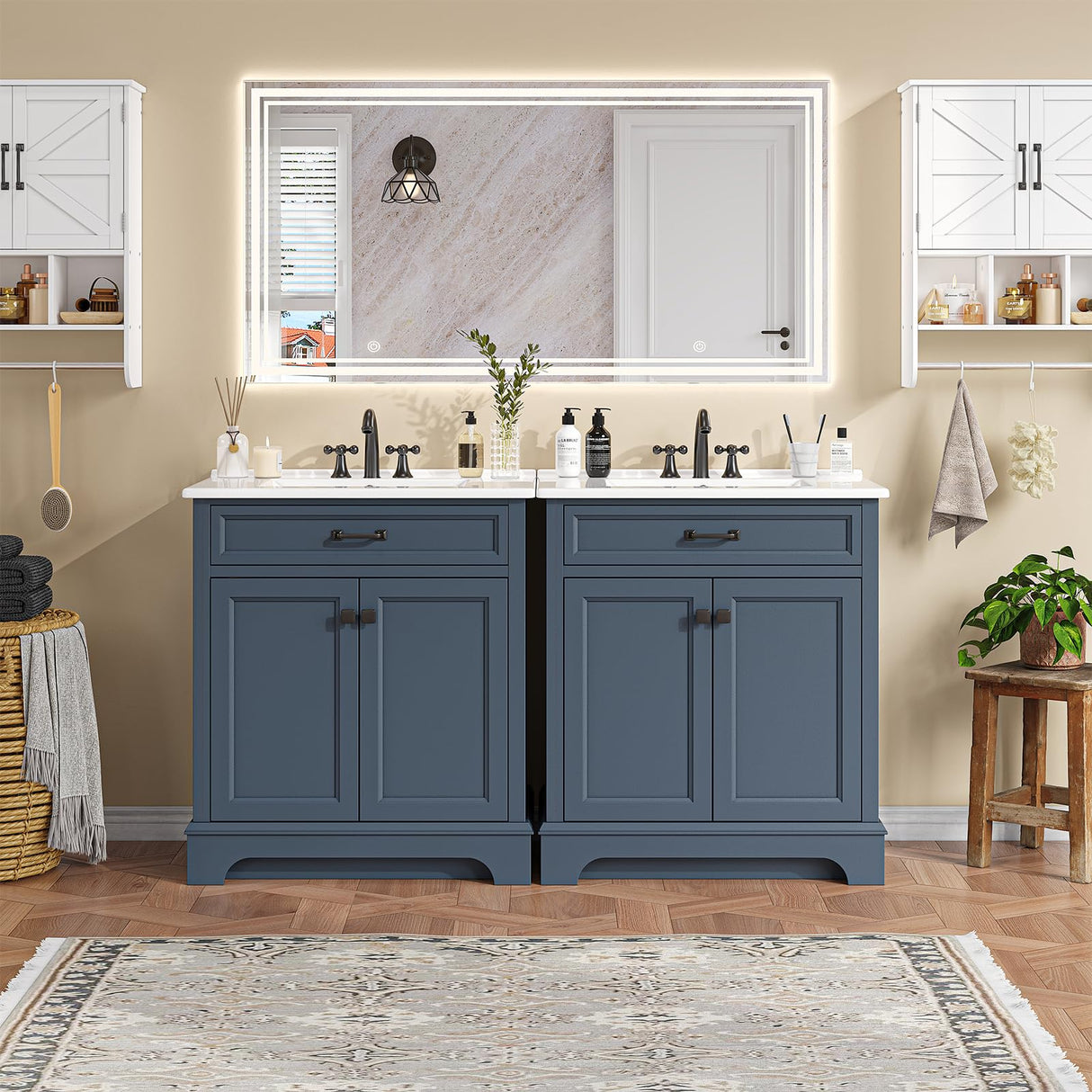 30" Bathroom Vanity with Ceramic Sink Combo, Modern Freestanding Bathroom Vanities