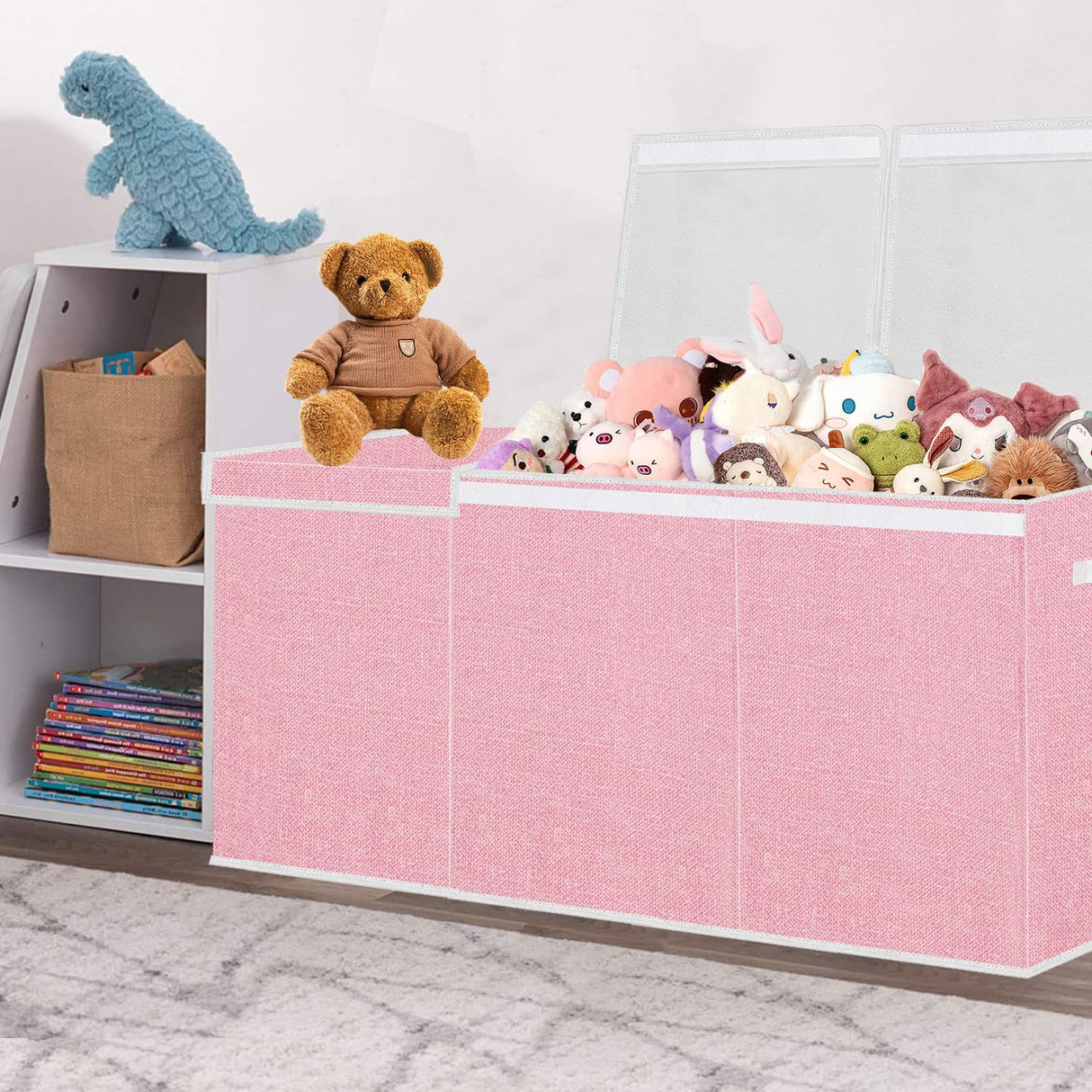 Toy Storage for Girls - Extra Large Kids Toy Box Chest,Collapsible Toy Organizers and Storage for Nursery