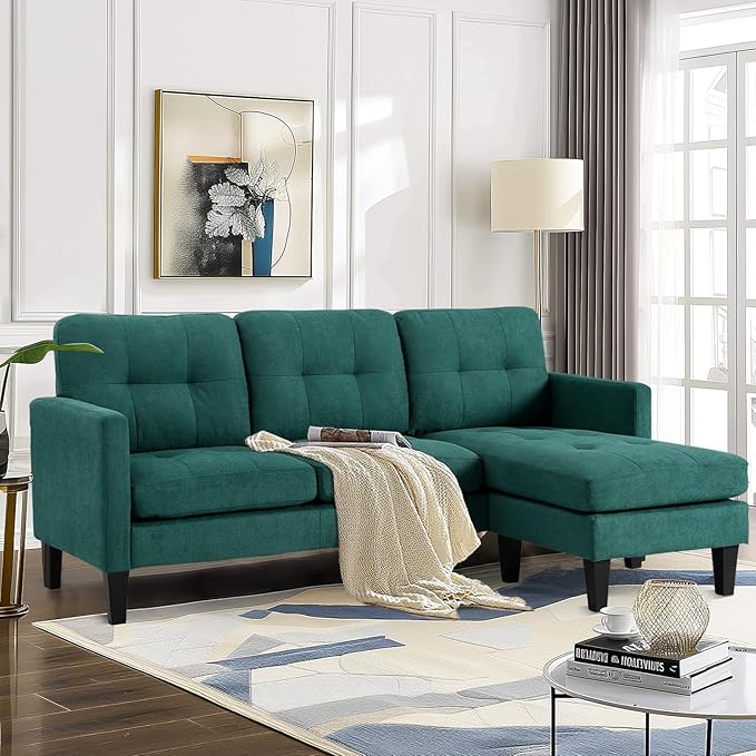 L-Shaped Sectional Modern Sofa - Convertible Sofa Sleeper Sofa Bed Couch Set