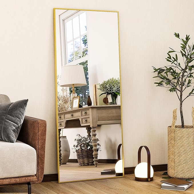 Mirror - Full Body Mirror/Rectangle Floor Mirror Aluminun Alloy Frame Body Mirror