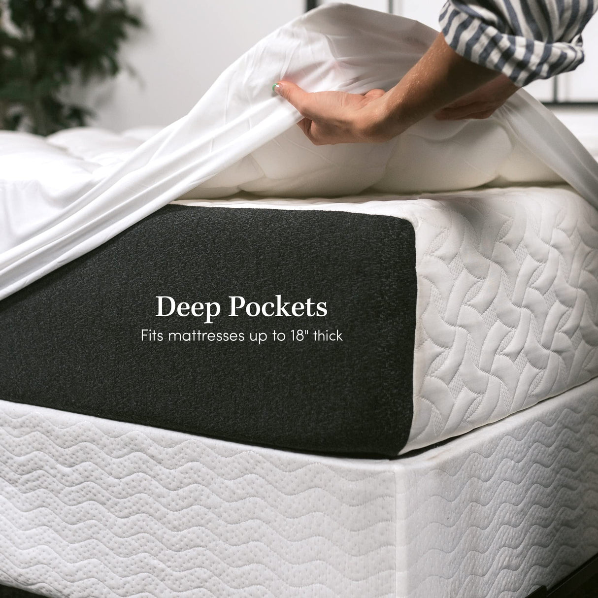 Pillow Top Queen Mattress Topper for Back Pain Relief - Cooling Queen Mattress