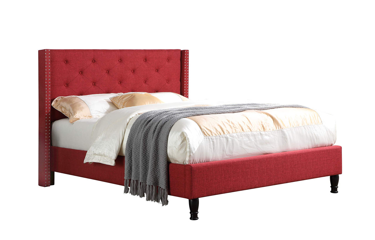 Cloth_Burgundy_Full Platform Bed