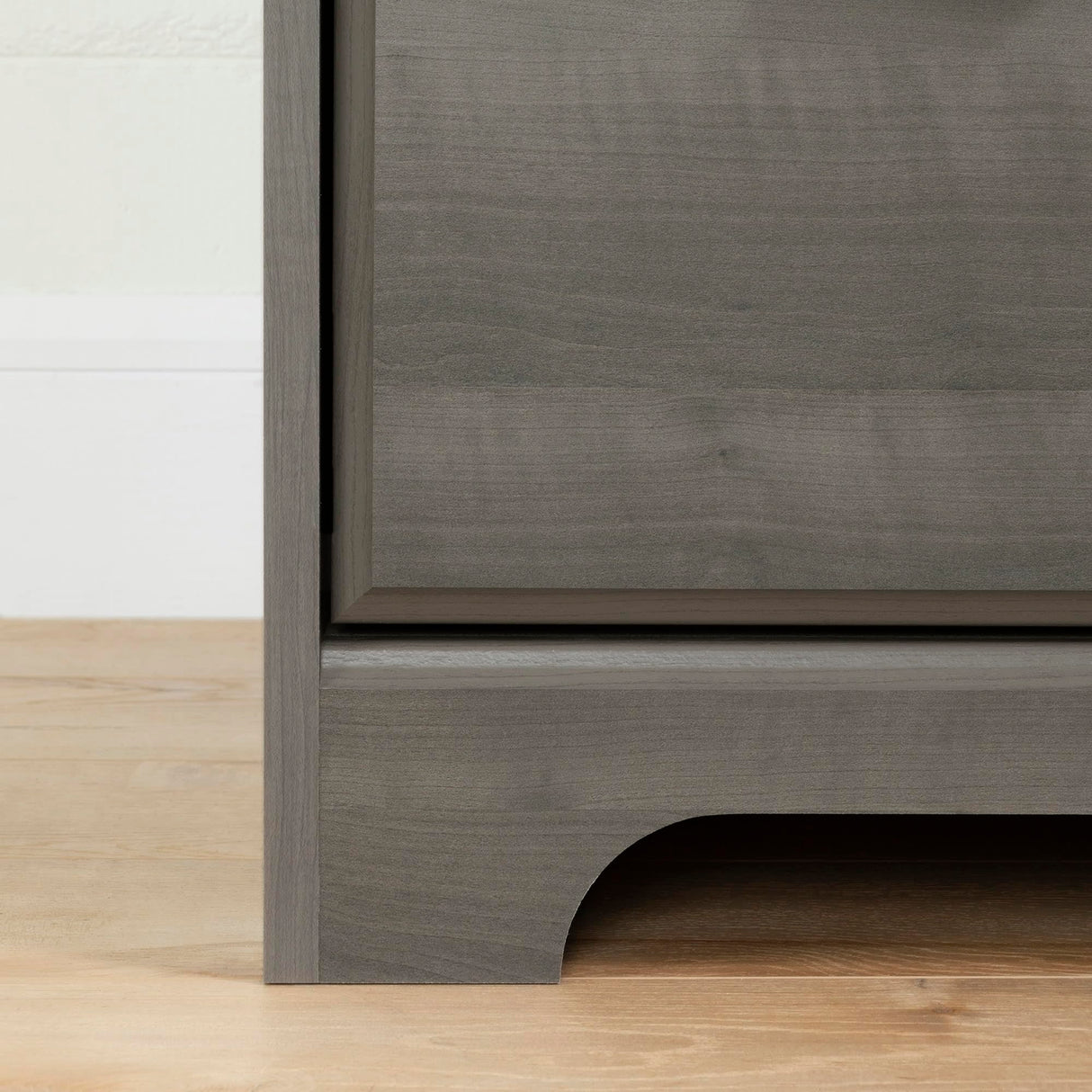 Versa L-Shaped Desk, Gray Maple