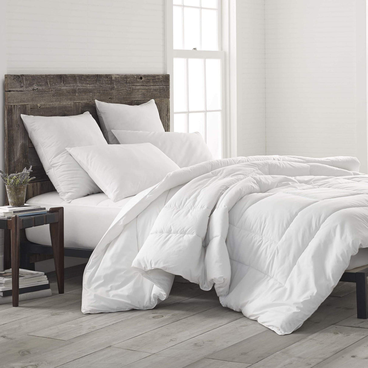 Pure + Simple Twin White Basic Bedding Comforter