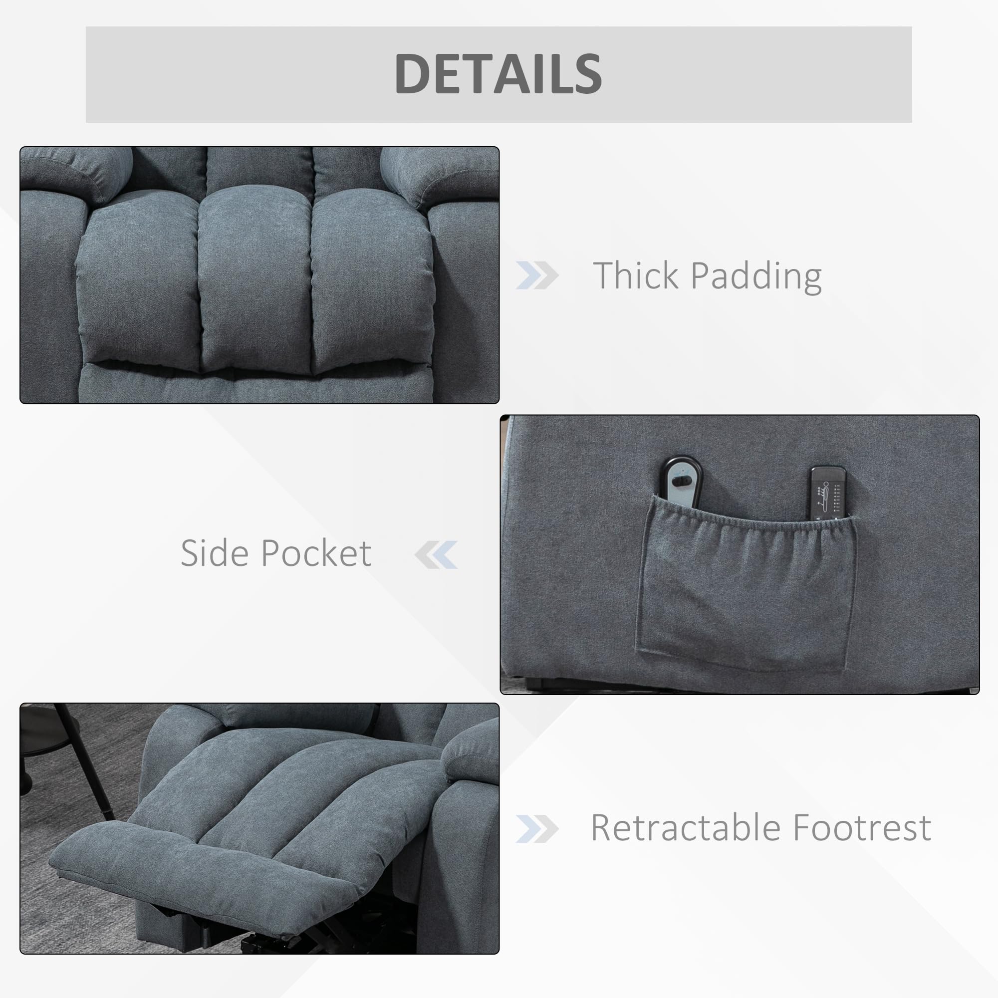 ThermaLift Power Lift Recliner Chair – Linen Fabric