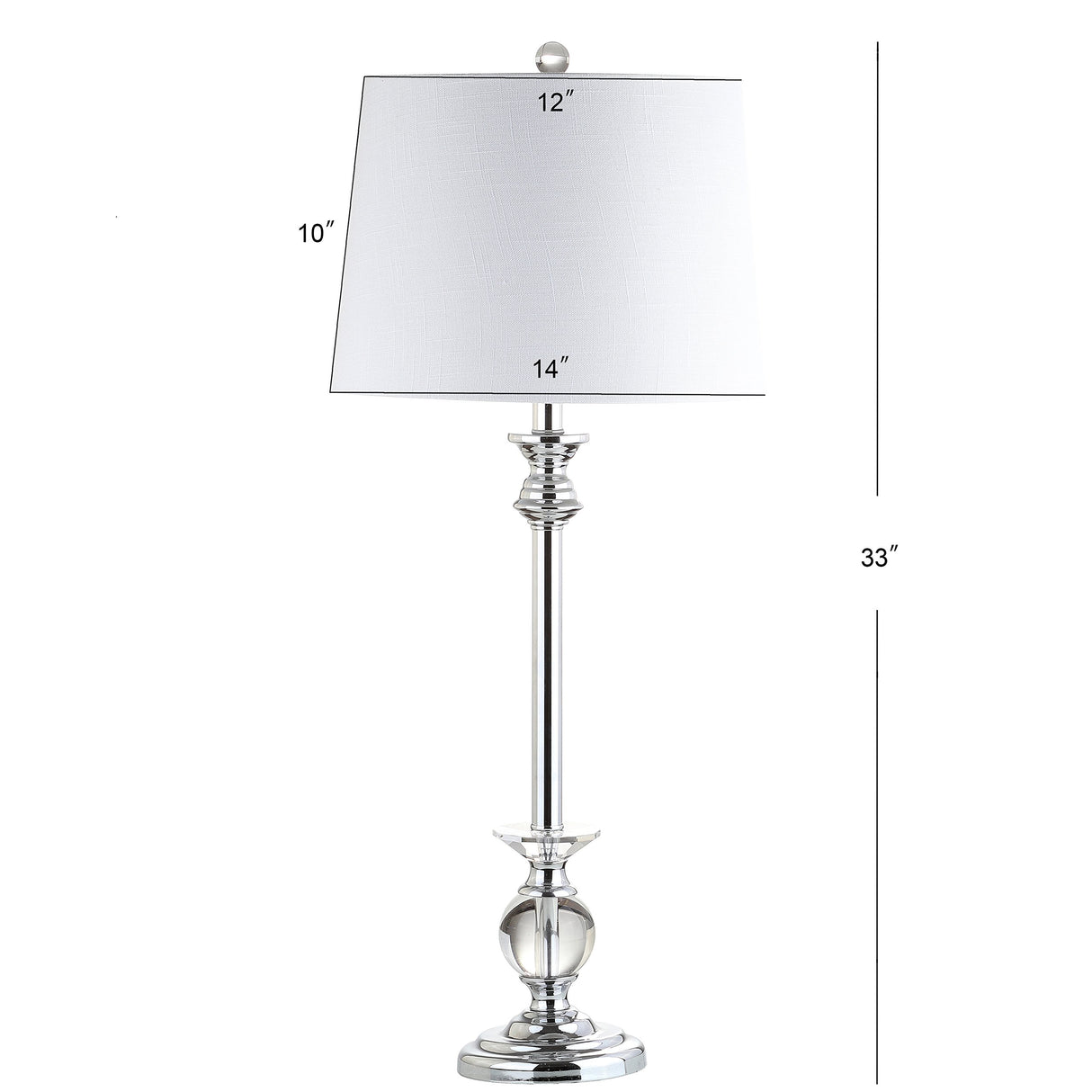 Set of 2 Table Lamps Elizabeth 33" Crystal/Metal LED Table Lamp