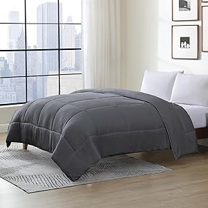 Twin Comforter - Lightweight & Extra Soft Down Alternative Bedding - All-Season Comfortable Bed