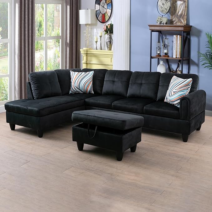 Couches for Living Room L Shaped Couch Upholstered Futon Sofa