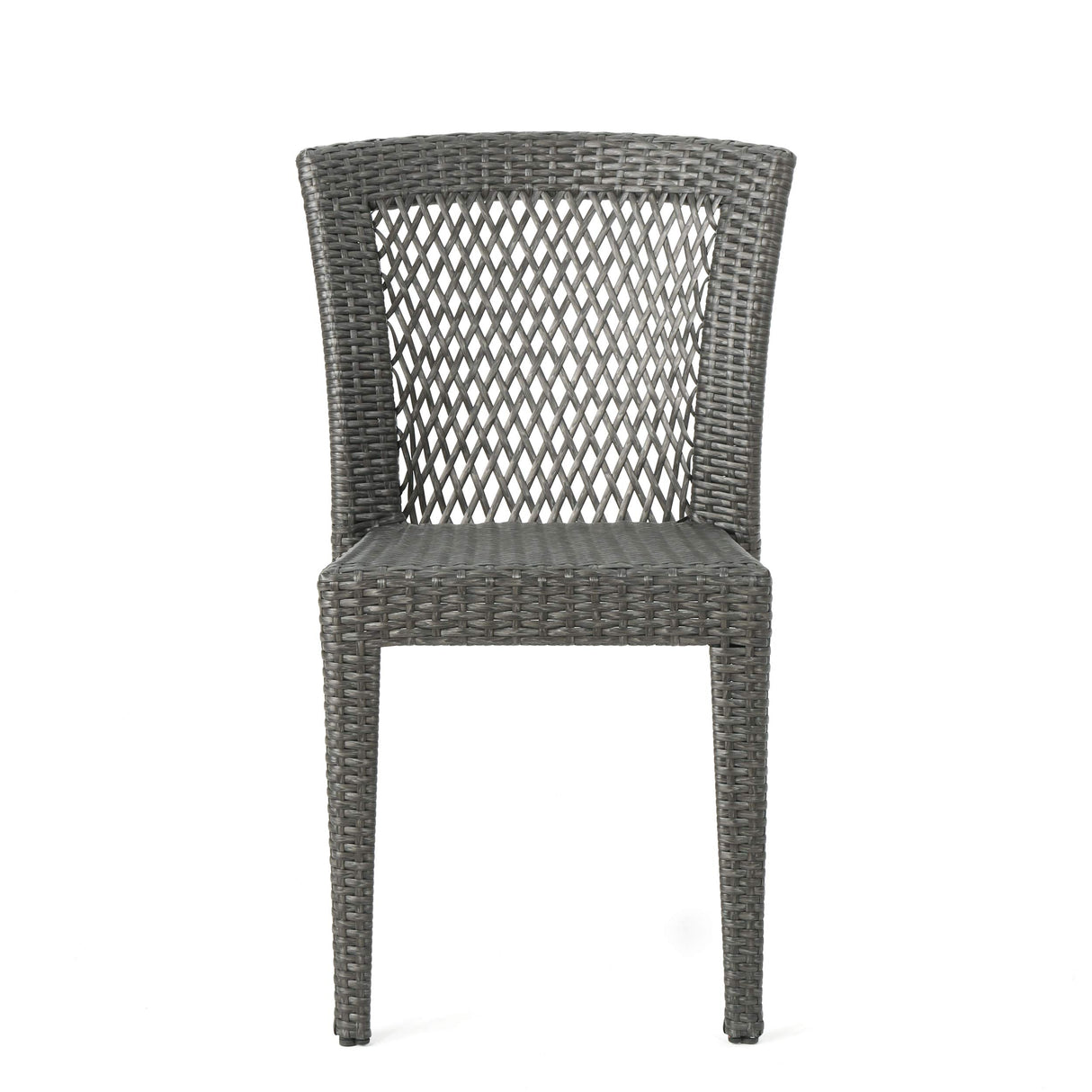 Bonnie Outdoor Wicker Dining Chairs (Set of 2), Grey