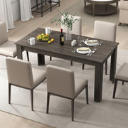 Dining Table for 4-6 People, 63” Modern Kitchen Table with L-Shaped Legs, 330 lbs Weight Capacity