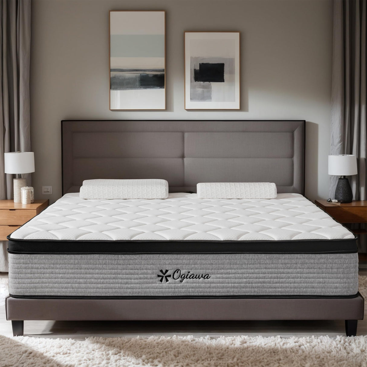 Queen Size Mattress, 12 Inch Queen Hybrid Mattresses in a Box with Memory Foam