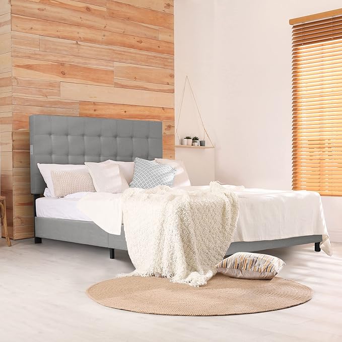 Madison Queen Upholstered Bed Frame with Headboard