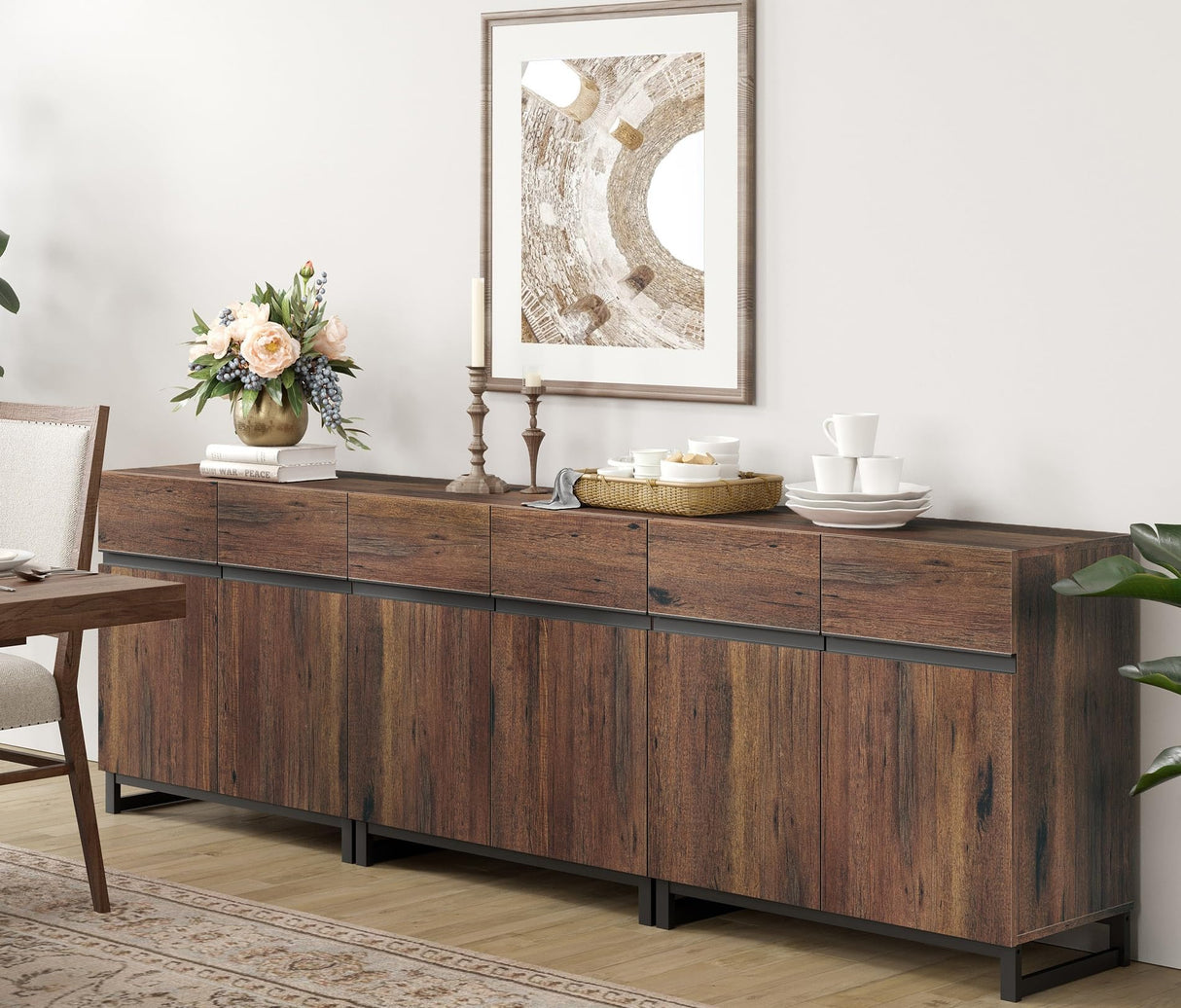 Modern TV Stand for TVs up to 100 inch, 3 in 1 Entertainment Center TV Console