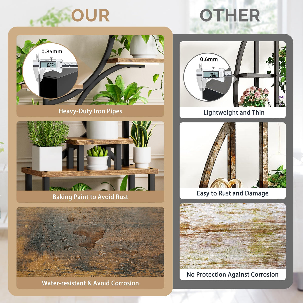 LumiGrow 8-Tier Indoor Plant Stand with LED Grow Lights