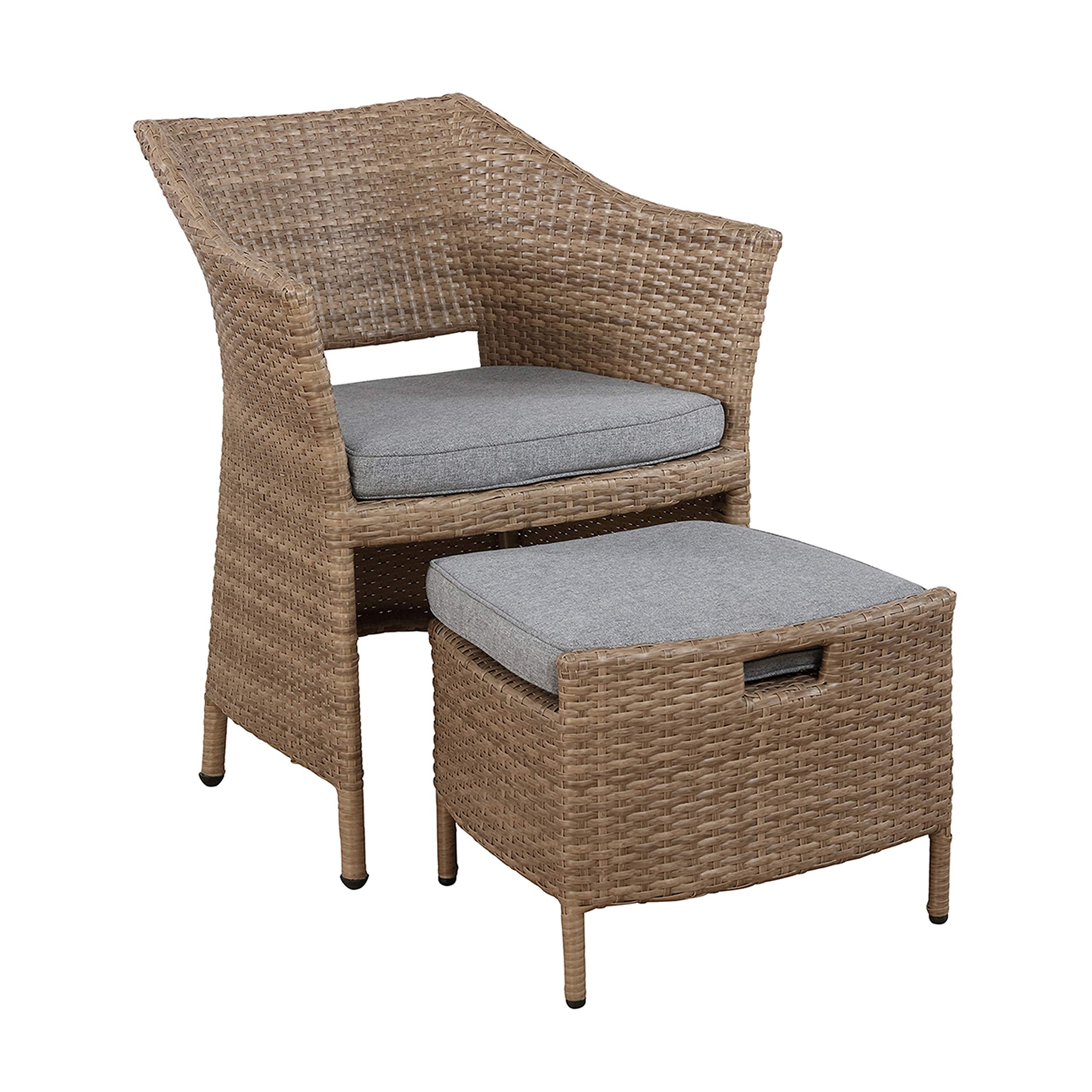All-Weather Patio Conversation Set with Set of 2 Durable Chairs