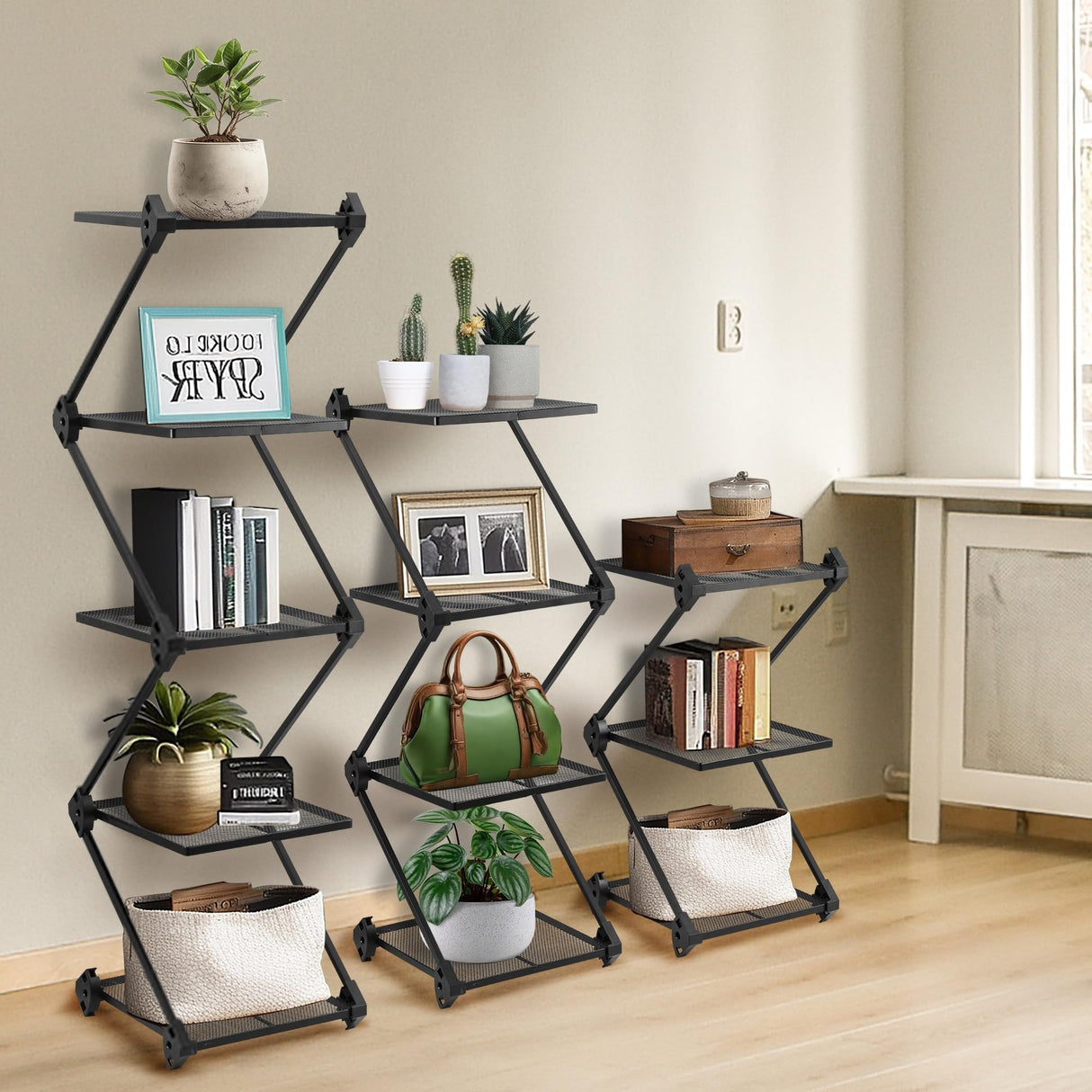 ZenStack 4-Tier Metal Corner Shelf