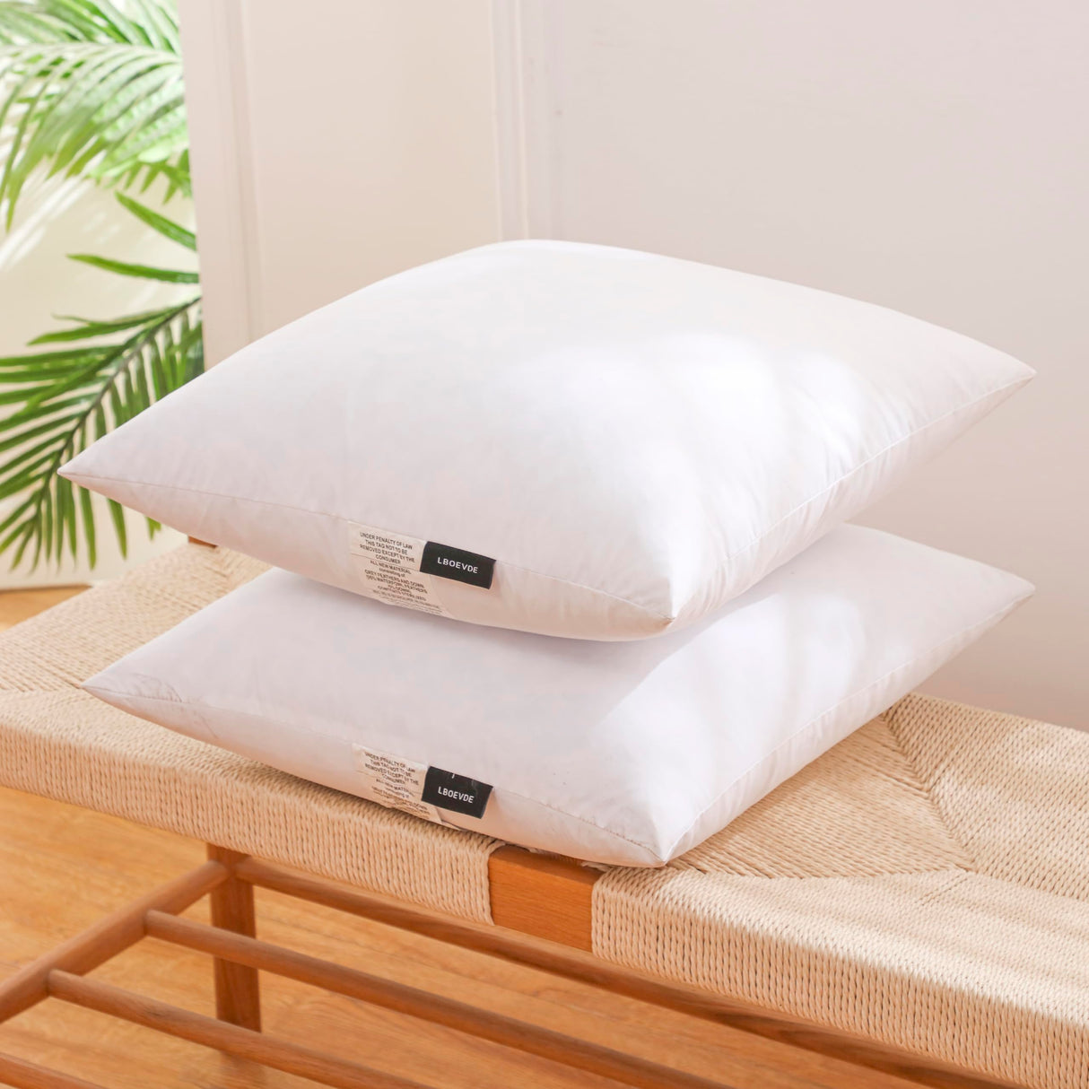 18x18 Inch Gold Goose Down and Feather Throw Pillow Inserts-2 Packs