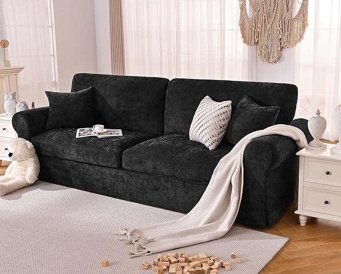 Removable Cover, Loveseat Sofa with Thick Cushions and Comfy Pillows
