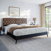 Georgina Signature Bed Frame with Handcrafted Geometric Headboard