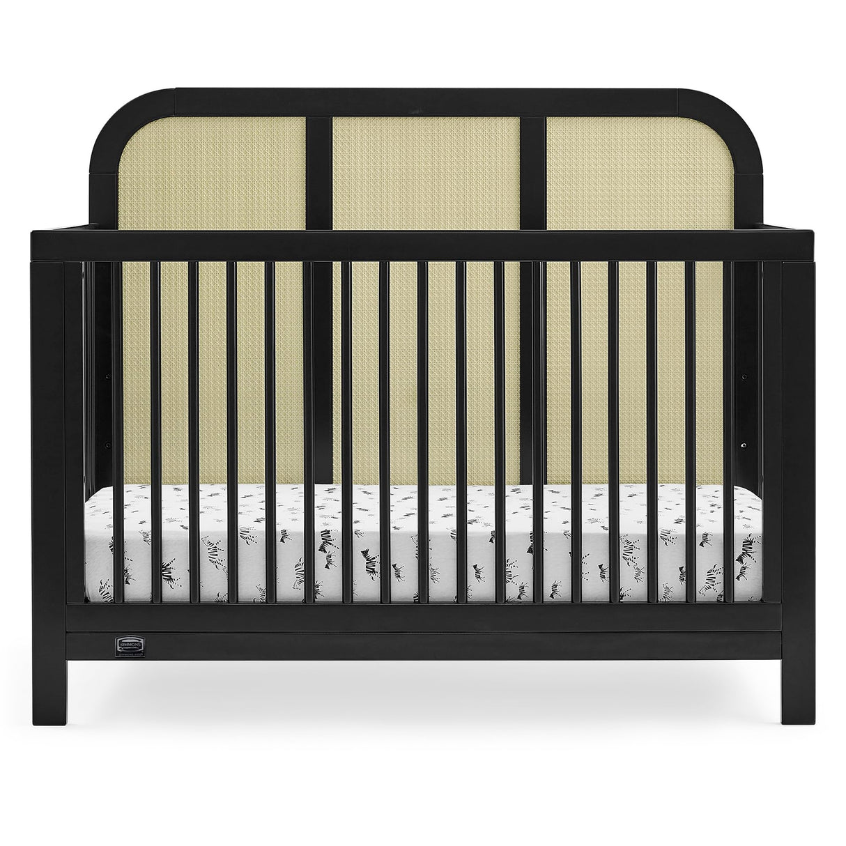 Theo 6-in-1 Convertible Crib - Greenguard Gold Certified, Black/Textured Almond