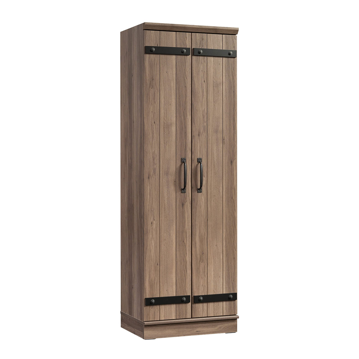 2-Door Farmhouse Storage Cabinet/Pantry cabinets, Salt Oak Finish