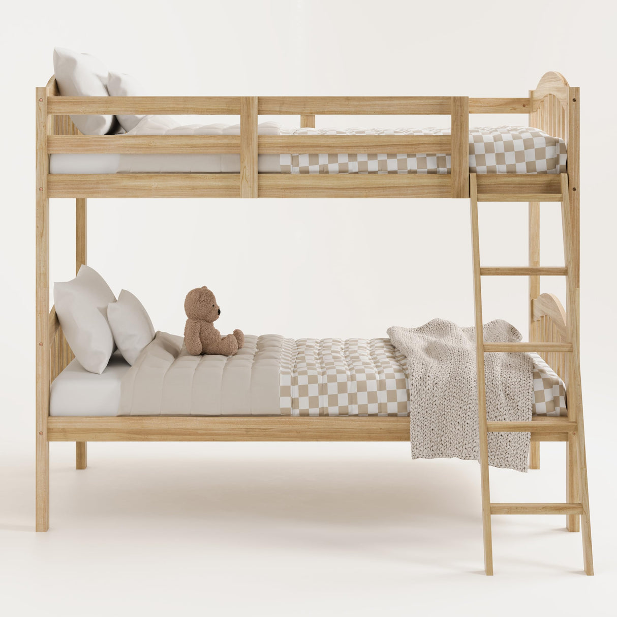 Long Horn Twin-Over-Twin Bunk Bed (Natural) - GREENGUARD Gold Certified