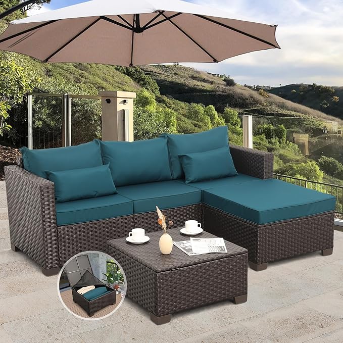 Patio Furniture Set 3 Pieces Outdoor Sectional Sofa Set Wicker Patio Furniture Outdoor l