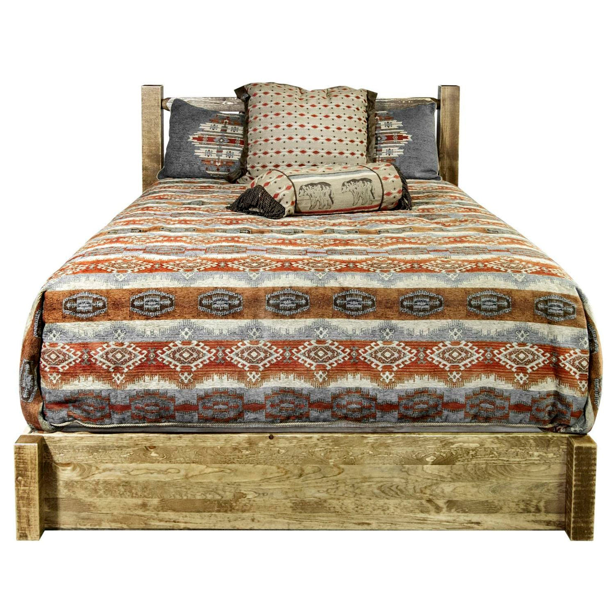 Montana Woodworks Homestead Collection King Platform Bed with Storage, Stain & Lacquer Finish