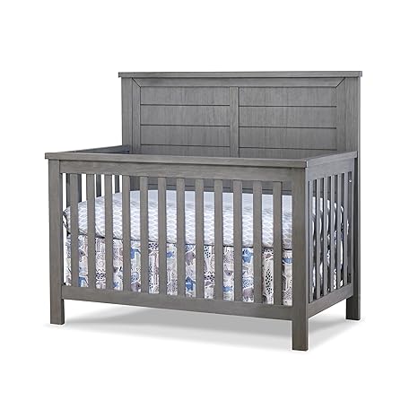 Westley Crib, Classic 4-In-1 Convertible Pannel Crib, Baby Crib Made of Wood