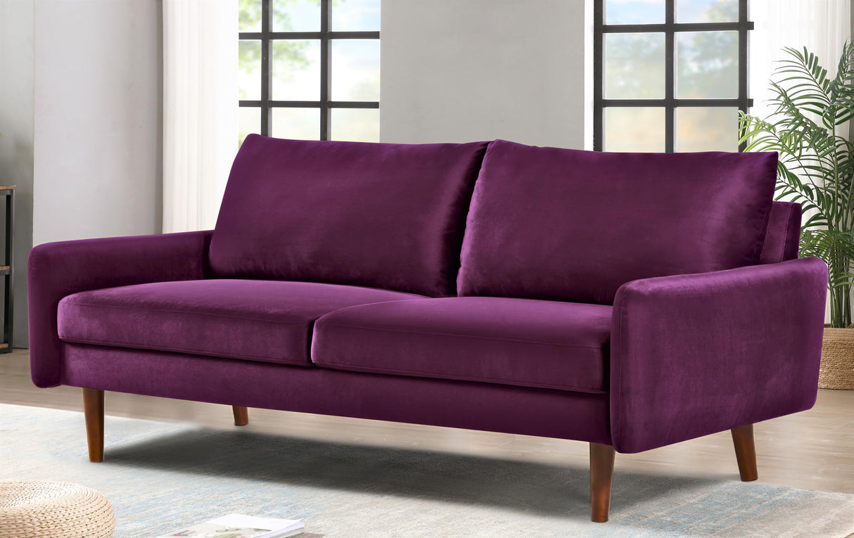 Kent Modern Velvet Sofa, Comfortable 3 Seater Couch for Living Rooms