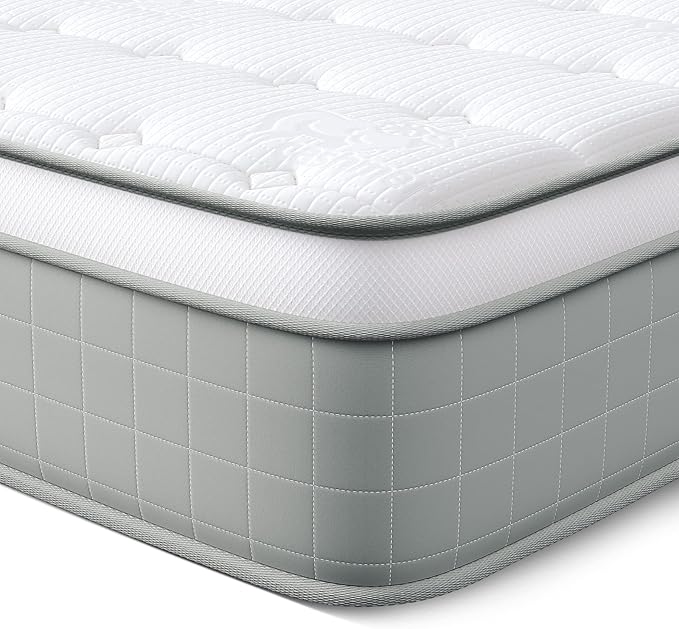 Queen Mattresses, 10 Inch Innerspring Hybrid Queen Size Mattress