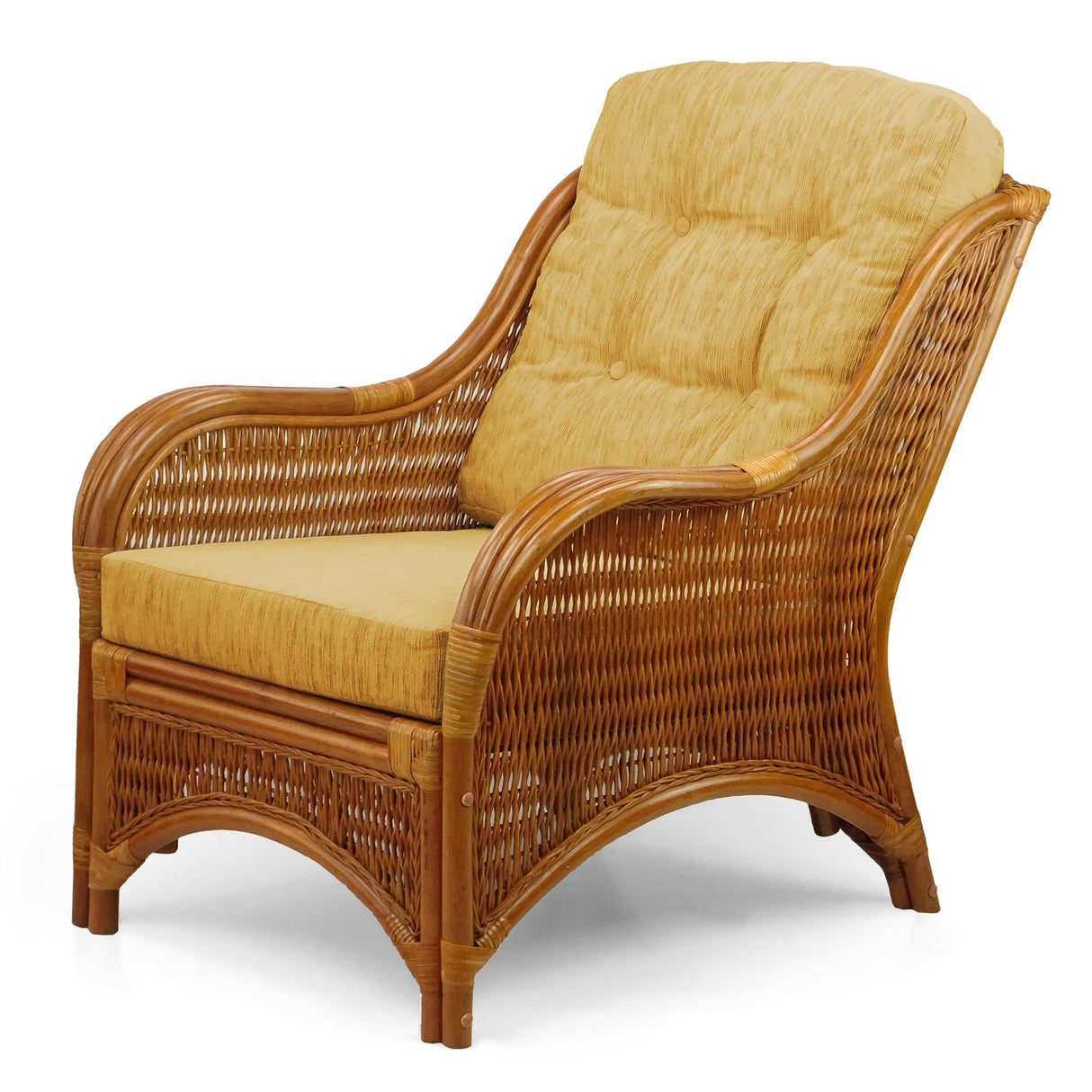 Jam Lounge Set of 4: 2 Natural Rattan Wicker Chairs, Loveseat