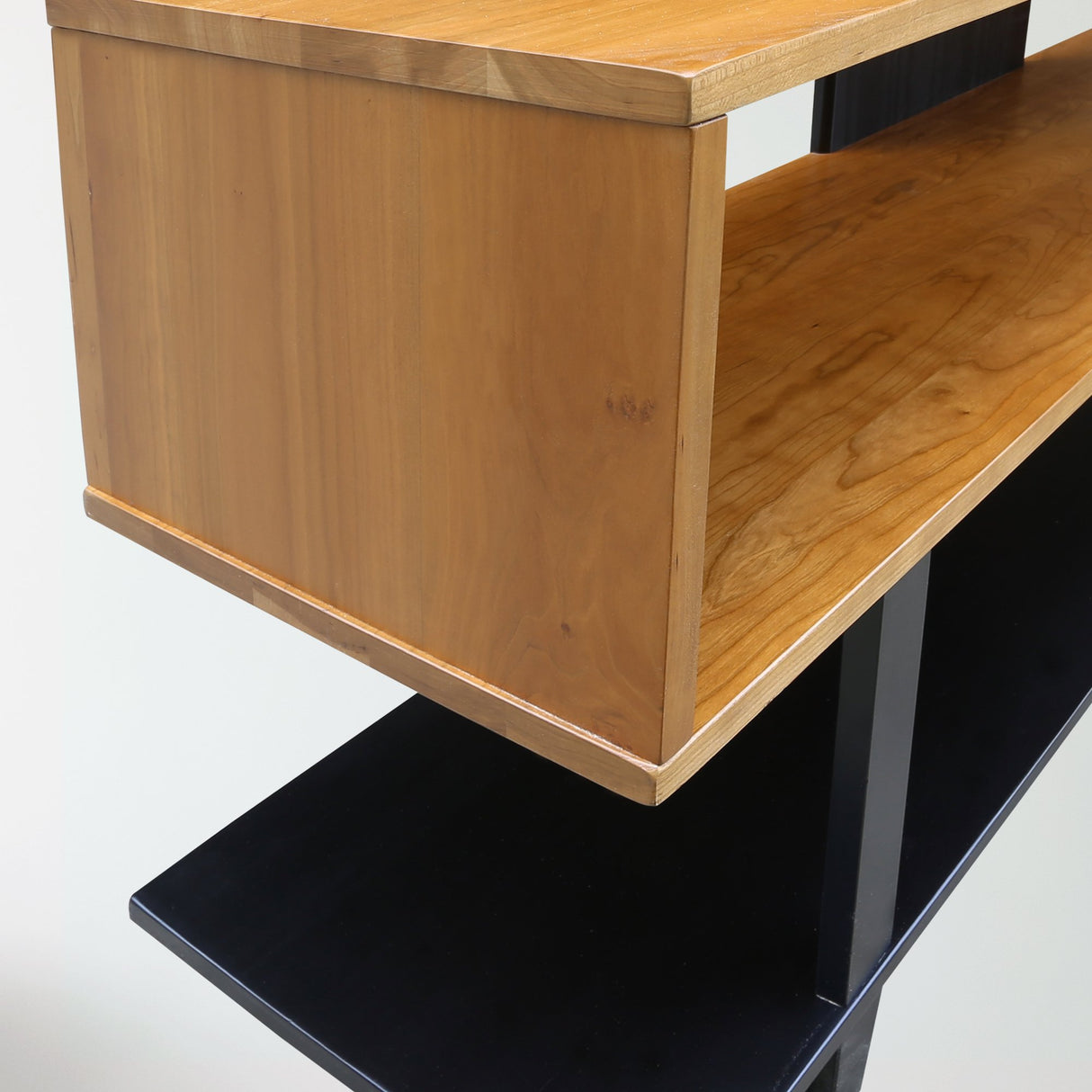 American Trails Creek Solid Wood Tv Stand, Natural Cherry, Black