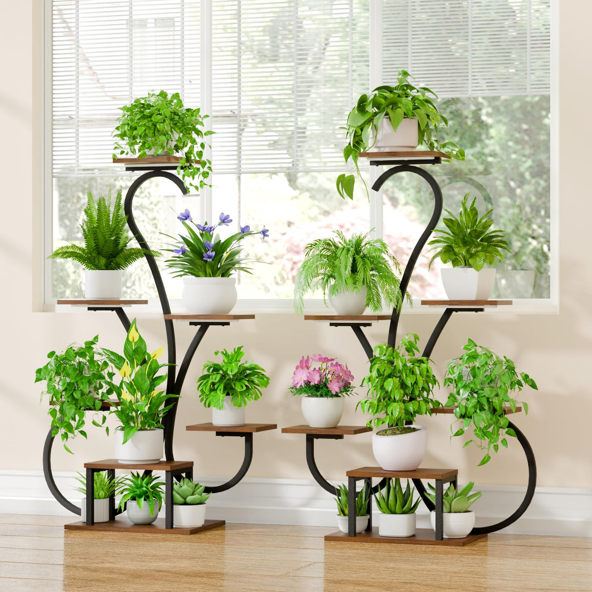 VerdantGlow 59" - 7 Tier Plant Stand with Grow Light