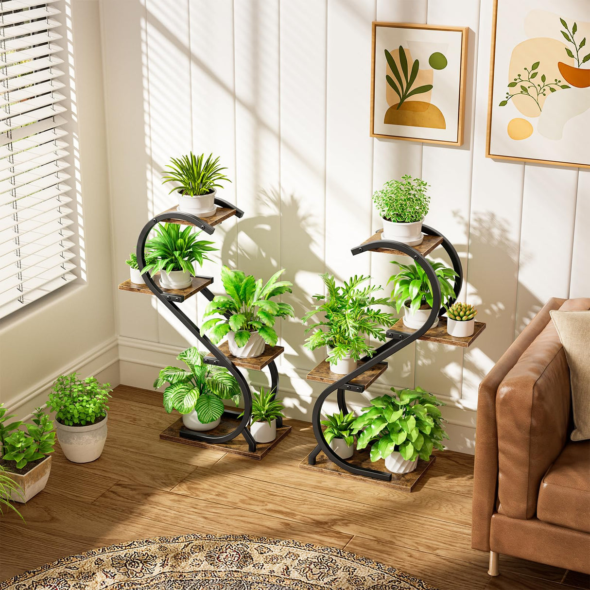 GrowLite 29 – 4 Tier Indoor Metal Plant Shelf with LED Lights