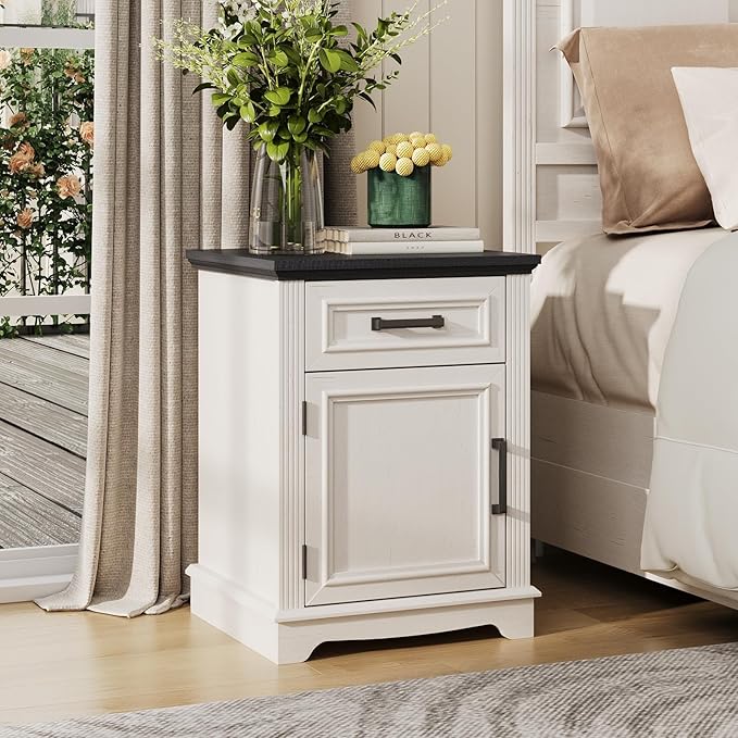 Night Stand with Drawers, Bedside Table