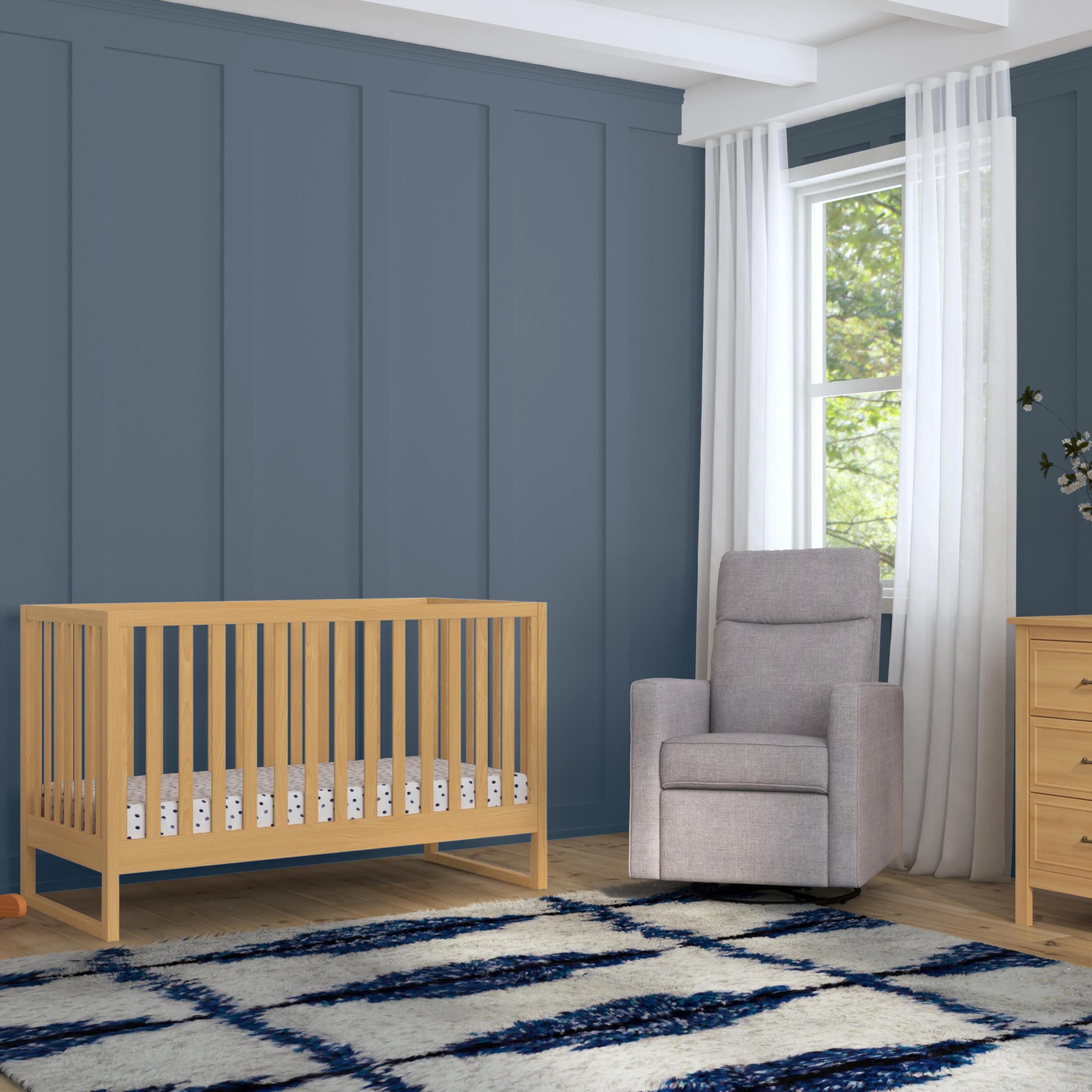 Hunter 3-in-1 Convertible Baby Crib - GREENGUARD Gold Certified - Wood Baby Crib