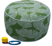 Inflatable Ottoman Stool - Portable Round Pouf for Indoor/Outdoor Use