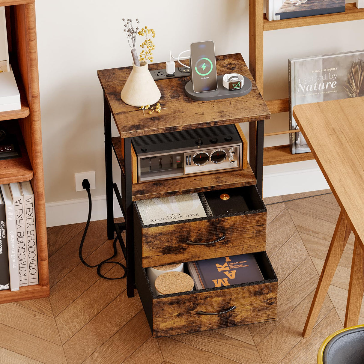 Night Stand with Charging Station, Nightstand