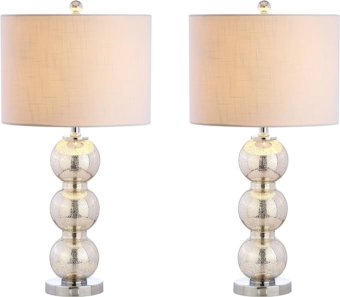 Set of 2 Table Lamps Bella 27" Glass Triple-Sphere LED Table Lamp