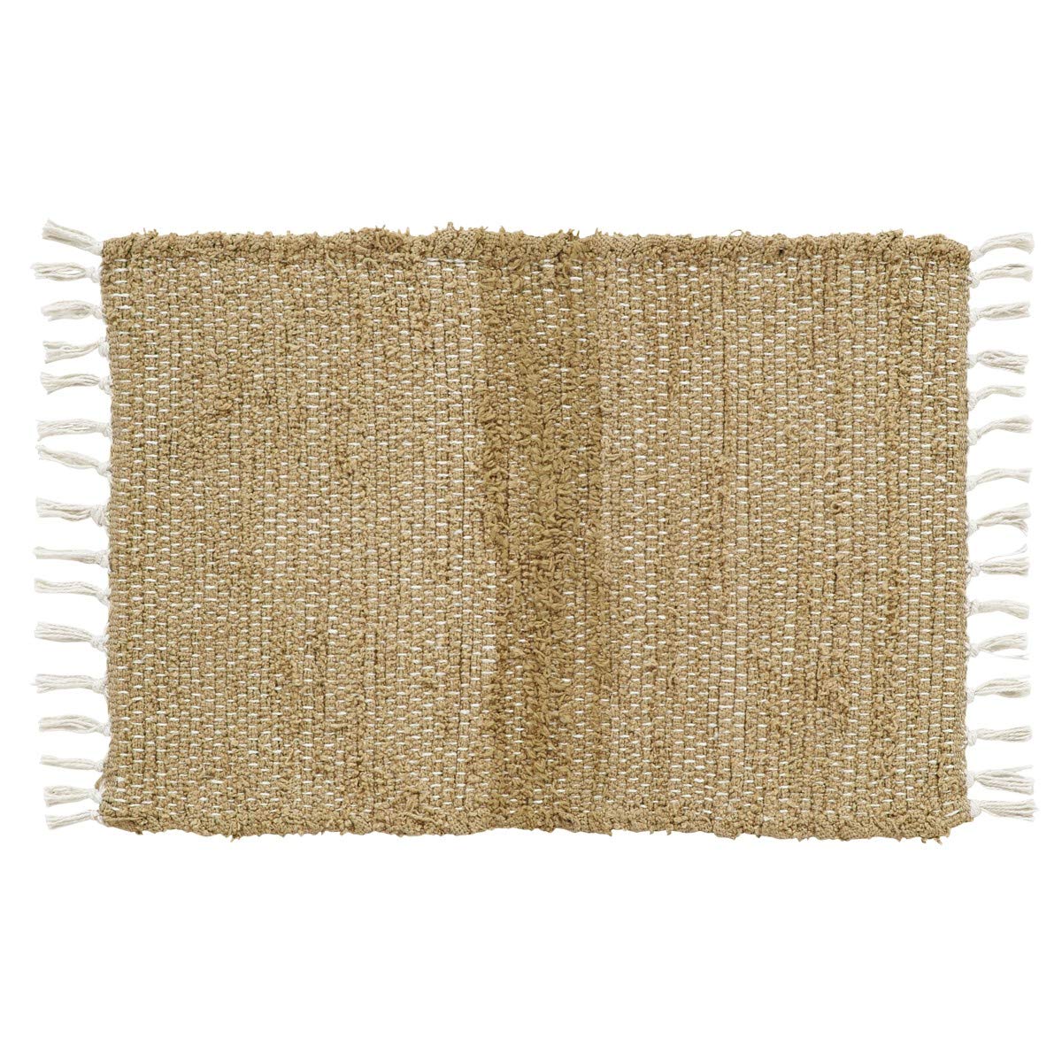 Burlap Natural, Cotton, 27x48, Chindi/Rag Rug, Tan