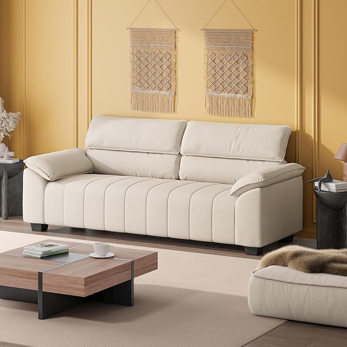 82.7" Sofa, Comfy Sofa Couch with Deep Seats, Modern Sofa Couch- 3 Seater Sofa