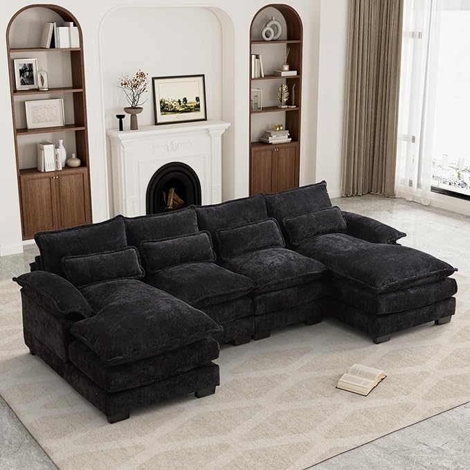 Sofa Cloud Couch, 110" Upholstery Comfy Modular Sofa