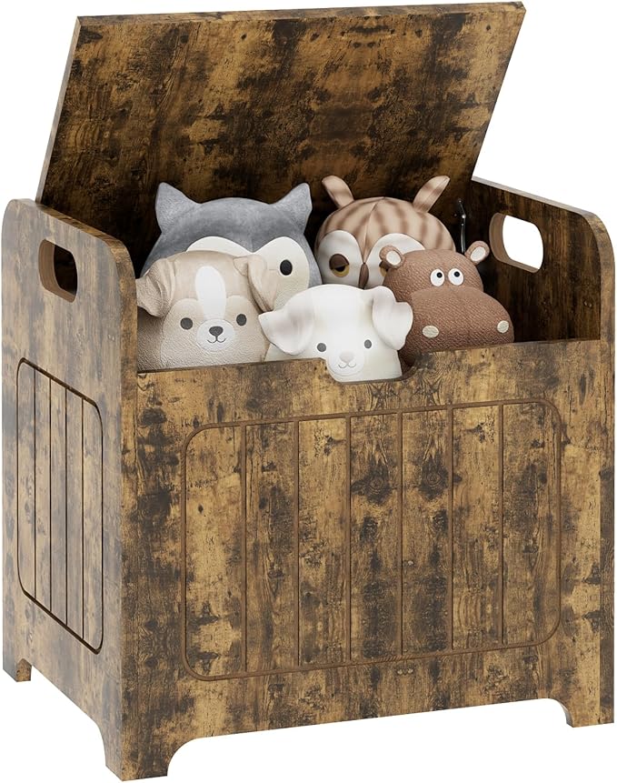 ENCE Storage Box Small Cube Toy Storage Organizer White,White Wooden Entryway Storage Bin For Home Books Clothes Toy