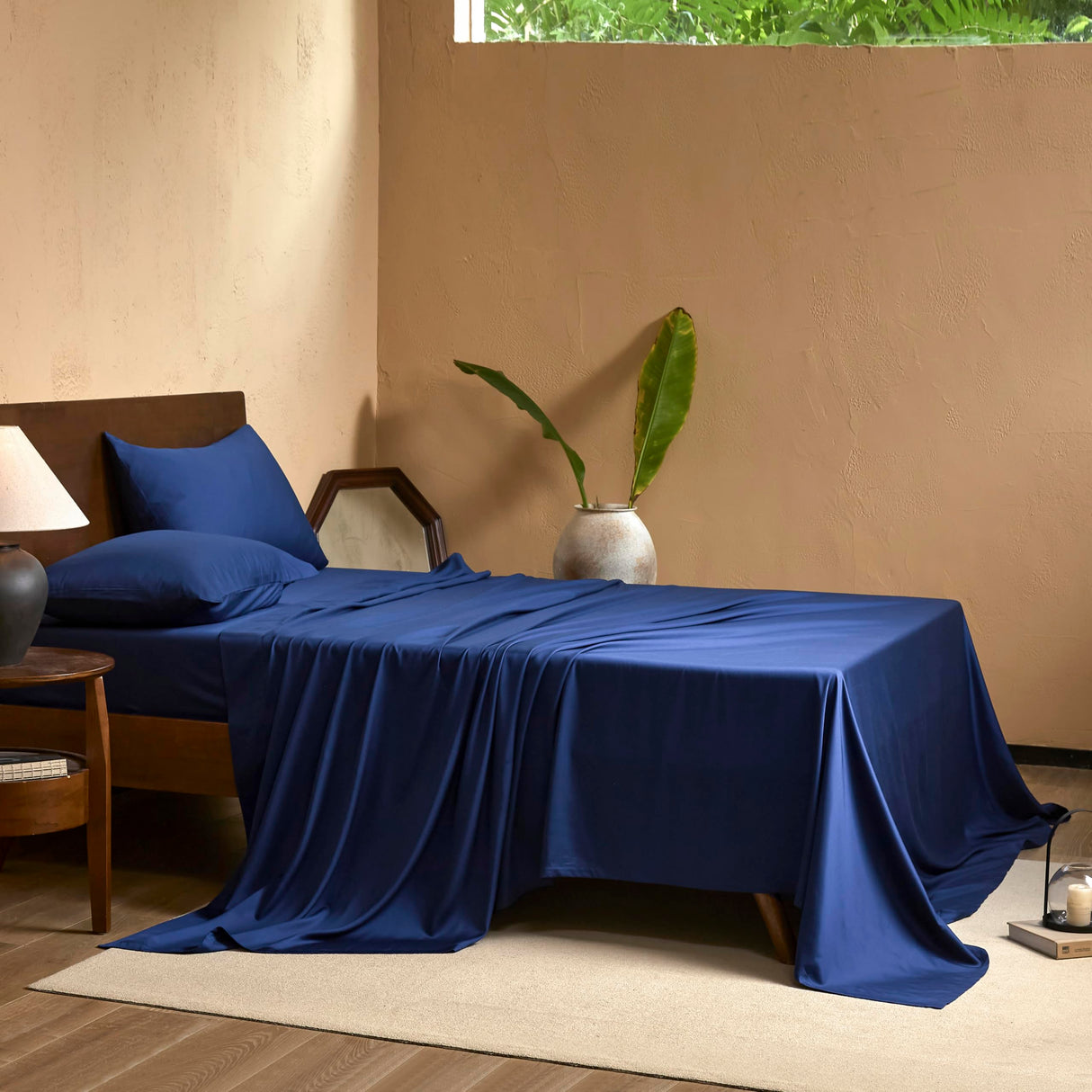 King Sheets Set,Luxuriously 400 Thread Count Organic Rayon Derived from Bamboo