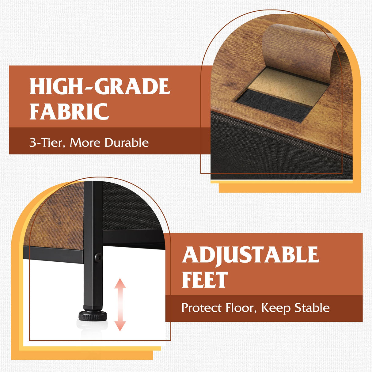 8 Drawer Dresser for Bedroom, Fabric Dresser with Large Storage Drawer Unit for Entryway