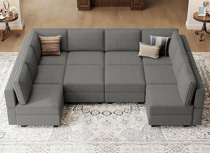 Modular Sleeper Sectional Sofa Couch Oversized U Shaped Sofa